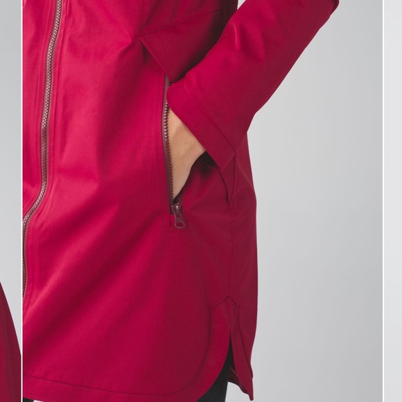 Lululemon Definitely Raining Jacket - cranberry - Picture 5 of 8